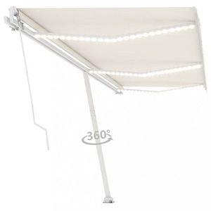 Ručne zaťahovacia markíza s LED svetlom 300x250 cm Dekorhome vyobraziť