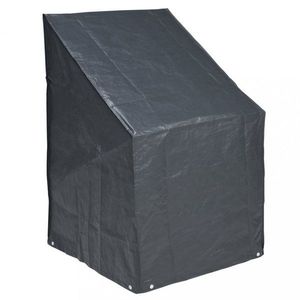 Plachta na stohovateľné stoličky 68 x 68 x 110 cm PE sivá Dekorhome vyobraziť
