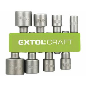 EXTOL Hlavice nástrčné so 6-hrannou stopkou 1/4“, 8-dielna sada vyobraziť