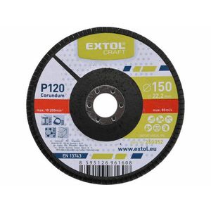 EXTOL Kotúč lamelový šikmý korundový, P120, 150mm vyobraziť