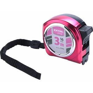 EXTOL Meter zvinovací ružový, 3m/16mm, 1xbrzda vyobraziť