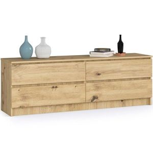 Komoda Kuba 160 cm 4 zásuvky dub artisan vyobraziť