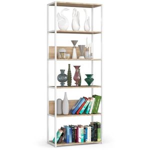 Regál LOFT 70 cm biely/dub sonoma vyobraziť