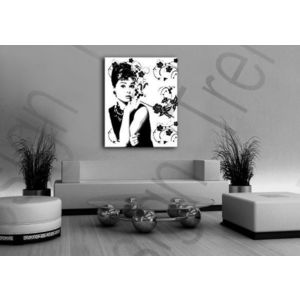 Ručne maľovaný POP Art obraz Audrey Hepburn | rôzne rozmery (POP ART obrazy) vyobraziť