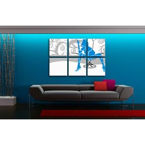 Ručne maľovaný POP Art obraz Blue Woman | rôzne rozmery (POP ART obrazy) vyobraziť
