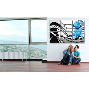 Ručne maľovaný POP Art obraz Dog and DJ´S | rôzne rozmery (POP ART obrazy) vyobraziť