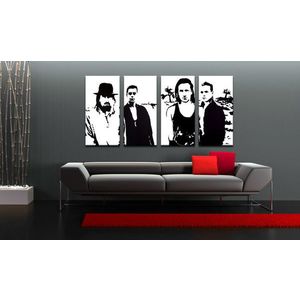 Ručne maľovaný POP Art obraz U2 in Black | rôzne rozmery (POP ART obrazy) vyobraziť