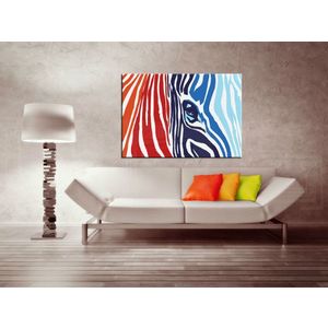 Ručne maľovaný POP Art obraz COLOURS zebra | rôzne rozmery (POP ART obrazy) vyobraziť