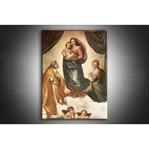 Obraz na plátne Sixtínská Madona – Raffaello Santi | rôzne rozmery (reprodukcia 30x40 cm) vyobraziť