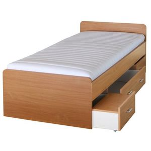 KONDELA Duet 80262 90 posteľový rám s úložným priestorom buk vyobraziť