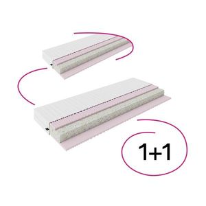 KONDELA Magdo penový matrac (2 ks) 80x200 cm biela vyobraziť