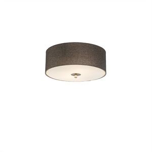 Rustikálne stropné svietidlo taupe 30 cm - Drum Jute vyobraziť