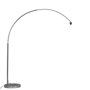 Moderná oblúková lampa chrómová nastaviteľná bez tienidla vyobraziť