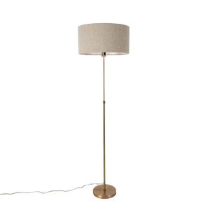 Stojaca lampa nastaviteľná bronzová s tienidlom Boucle taupe 50 cm - Parte vyobraziť