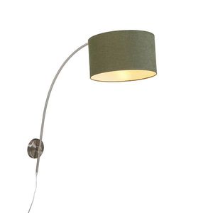 Nástenná oblúková lampa oceľová s tienidlom zelená 35/35/20 nastaviteľná vyobraziť