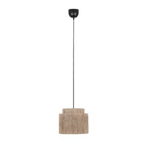 Japandi závesná lampa čierna s hnedým lanom 31cm - Smilla vyobraziť