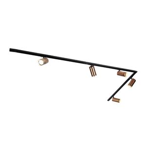 Moderný koľajnicový systém s 5 bodovými svetlami tmavý bronz 1-fázový GU10 70mm - Iconic Jeana Luxe vyobraziť