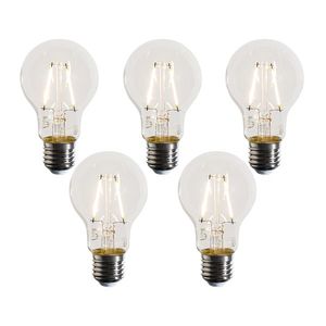 Sada 5 LED žiaroviek E27 A60 číra 3W 320 lm 2700K vyobraziť