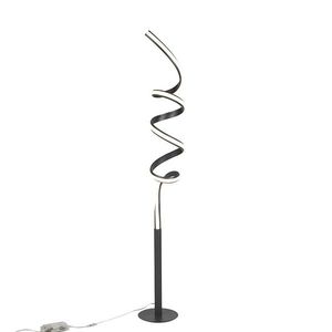 Dizajnová stojaca lampa čierna vrátane LED a stmievača - Twisted vyobraziť