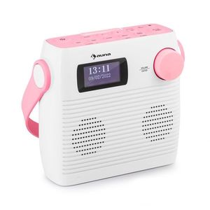 Auna Splash, rádio do sprchy, BT, DAB+/UKW, IPX4, USB-Port, konektor pre slúchadlá, USB-C, batéria vyobraziť