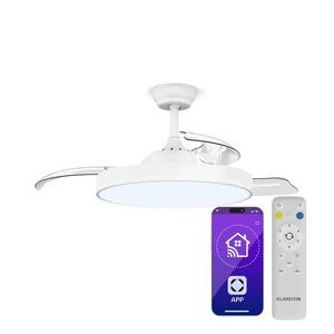 Klarstein AirFold, Inteligentný stropný ventilátor, Zaťahovacie lopatky, Stmievateľné LED svetlo, Smart vyobraziť