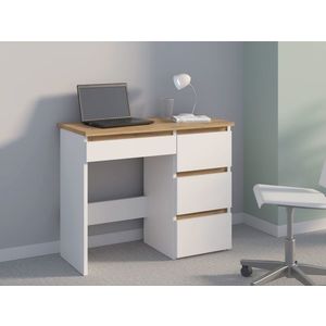 Stôl 75 x 94 x 43 cm, farba biela / dub vyobraziť