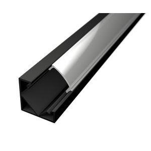 LED Solution Rohový profil pre LED pásiky R2 čierny Vyberte variantu a dĺžku: Profil bez difúzora 1m 191351 vyobraziť