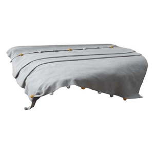Sivý fleecový pléd 150x200 cm Pom Pom – Mijolnir vyobraziť