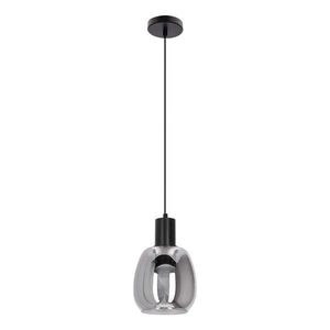 Tmavosivé závesné svietidlo so skleneným tienidlom ø 16 cm Udin – Candellux Lighting vyobraziť