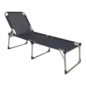 Antracitové kovové záhradné ležadlo Abaco – Garden Pleasure vyobraziť