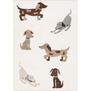 Slonovinový detský koberec 133x190 cm Dogsie Pearl – FD vyobraziť