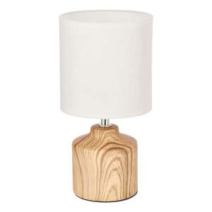 Biela stolová lampa s textilným tienidlom (výška 28 cm) Minos – Candellux Lighting vyobraziť