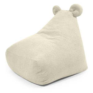 Krémový detský sedací vak z textílie buklé Snug 80 Bear – SLOWDOWN vyobraziť
