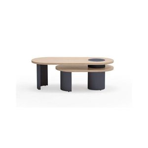 Modrý/v prírodnej farbe konferenčný stolík v dekore jaseňa 50x120 cm Nori – Teulat vyobraziť