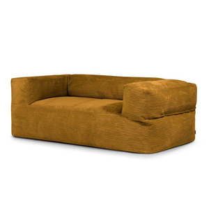 Menčestrový sedací vak v horčicovej farbe Sofa MooG – SLOWDOWN vyobraziť