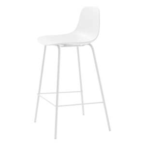 Biela plastová barová stolička (výška sedadla 67, 5 cm) Whitby – Unique Furniture vyobraziť