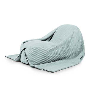 Menčestrový detský sedací vak v mentolovej farbe Cocoon 120 – SLOWDOWN vyobraziť