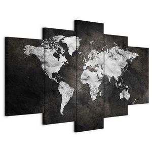 artgeist LEINWANDBILD, mapa sveta, 100/50/1, 2 cm vyobraziť