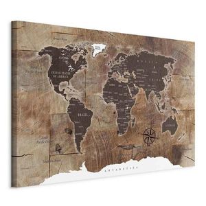 artgeist LEINWANDBILD, mapa sveta, 60/40/1, 2 cm vyobraziť