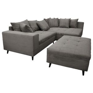 MID.YOU ROHOVÁ SEDACIA SÚPRAVA, textil, sivá vyobraziť