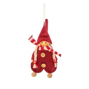 Textilná ručne vyrobená vianočná ozdoba 13 cm Gnome Girl – Sass & Belle vyobraziť