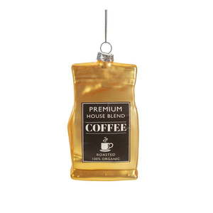 Sklenená ručne vyrobená vianočná ozdoba 10 cm Coffee – Sass & Belle vyobraziť