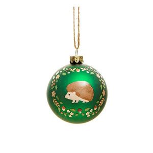 Sklenená ručne vyrobená vianočná guľa ø 6 cm Woodland Hedgehog – Sass & Belle vyobraziť
