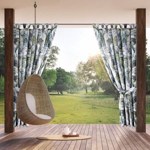 ArtFir Záves na terasu GARDEN 20 PU | zelená/sivá 155 x 240 cm vyobraziť