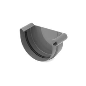 Čelo pre odkvapový žľab Ø 125 mm plastové pravé grafit vyobraziť