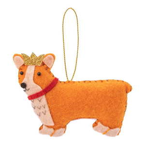 Textilná ručne vyrobená vianočná ozdoba 5, 5 cm Corgi – Sass & Belle vyobraziť