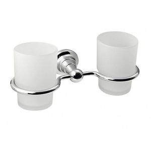 SAPHO - DIAMOND dvojitý držák skleniček, mléčné sklo, chrom 1317-05 vyobraziť