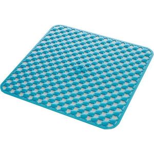 Gedy - GEO podložka do sprchového koutu 53x53cm s protiskluzem, kaučuk, modrá 97535311 vyobraziť