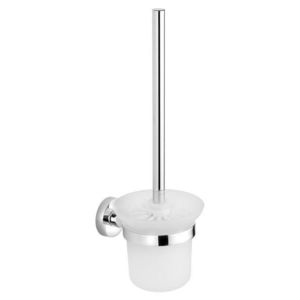 AQUALINE - SAMBA WC štětka závěsná, mléčné sklo, chrom SB108 vyobraziť