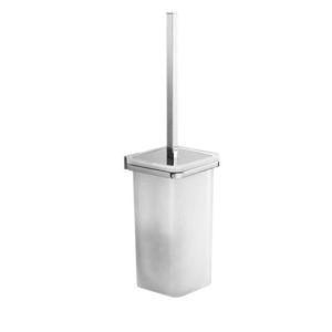 Gedy - GLAMOUR WC štětka závěsná, mléčné sklo, chrom 573303 vyobraziť